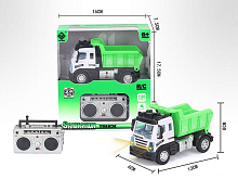Радиоуправляемый самосвал  малый зеленый YP Toys 6165X3, свет, 24G 164 RTR
