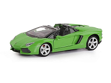 Машина АВТОПАНОРАМА Lamborghini Aventador RoadsterOPEN, зеленый, 124, вк 24,512,510,5 см
