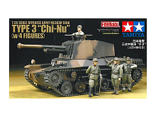 Склеиваемая модель Tamiya 135 Японский танк TYPE 3 MEDIUM TANK ChiNu с 4 фигурами