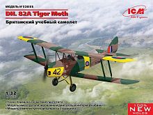 Сборная модель ICM DH 82A Tiger Moth, Британский учебный самолет, 132