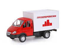 Машина АВТОПАНОРАМА ГАЗельбизнес Грузоперевозки, красный, 128, свет, звук, вк 241412