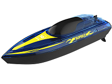 Радиоуправляемый катер Flytec V555 голубой с подсветкой 24G RTR