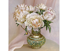 Алмазная мозаика 30х30 БУЗИН В СЕРЕБРЯННОМ СОСУДЕ 26 цветов