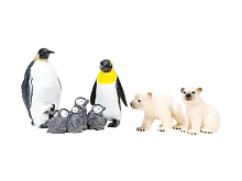 Фигурки игрушки MASAI MARA ММ203001 серии Мир морских животных Пингвины и белые медведи 5 пр