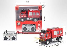 Радиоуправляемая пожарная машина малая c бочкой для воды YP Toys 6164Q3, свет, 24G 164 RTR