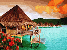 Картина по номерам 40х50 оБора Бора 30 цветов