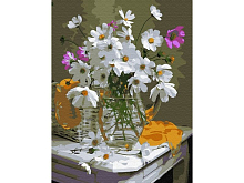 Картина по номерам с цветной схемой на холсте 30х40 КОСМЕЯ 20 цветов