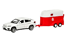 Машина АВТОПАНОРАМА BMW X6 c прицепом, 143, открываются передние двери, инерция, вк