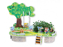 3D пазл из пенокартона ЛЕСНАЯ ПОЛЯНКА 33 детали, 4 листа