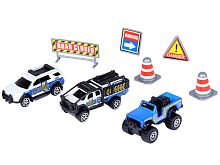 Набор металлических машинок AUTODRIVE JB0403987 Полицейская техника 3шт, вк 2317,54см
