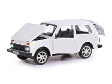 Машина АВТОПАНОРАМА ВАЗ 21214, 122, белый, инерция, вк 24,512,510,5 см