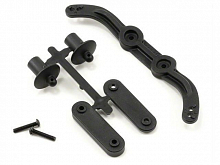 Задняя опора крепления корпуса черная for the Traxxas Slash 4x4