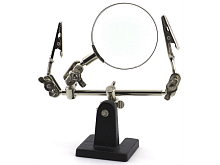 Подставкадержатель с увеличительным стеклом, 2 зажима, УЦЕНКА