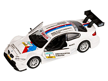 Машина АВТОПАНОРАМА BMW M3 DTM, 142, белый, инерция, откр двери, вк 17,512,56,5 см