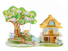 3D пазл из пенокартона МУЛЬТЯШНЫЙ РАЙ 33 детали