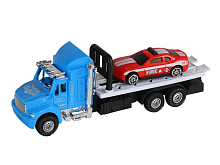 Машина AUTODRIVE Эвакуатор инерционная с пожарной машиной, вп 23,56,519,5см, ,