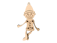 Деревянный конструктор Lemmo Игрушка елочная Гном, 11 деталей