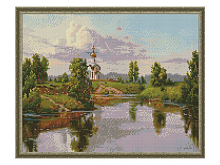 Картина мозаикой с нанесенной рамкой 40х50 ПРИЩЕПА РУСЬ 27 цветов