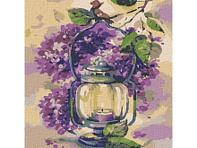 Картина по номерам 30Х30 СИРЕНЕВОЕ НАСТРОЕНИЕ 23 цвета