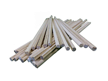 Палочка деревянная, круглая с желобом лёжкой 5 мм, длина 200 мм, 50 шт, береза