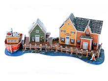 3D пазл из пенокартона РЫБАЦКИЙ ПРИЧАЛ 27 деталей