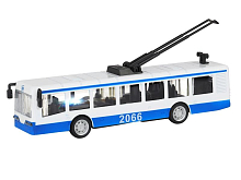 Троллейбус Автопанорама, синий, 190, свет, звук, инерция, вк 2213,55,8 см