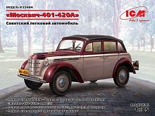 Сборная модель ICM Москвич401420А, Советский легковой автомобиль, 135
