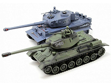 Радиоуправляемый танковый бой Zegan 99824 Русский Т34 и Немецкий Tiger, 128, 27Mhz, 40Mhz