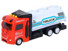 Машина AUTODRIVE Пожарная машина с цистерной фрикционная, свет, звук, вк 23,5711 см