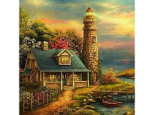 Картина мозаикой 30х30 ЗАБЫТЫЙ МАЯК квадрат 40 цветов