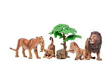 Набор фигурок животных MASAI MARA MM201006 серии Мир диких животных Семья львов, 6 пр