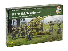Сборная модель ITALERI 15771ИТ 88 cm FLAK 37 with crew, 156