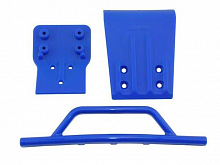 Передний усиленный бампер с защитой картера синий Slash 4x4  Blue