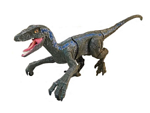Радиоуправляемый динозавр SUNMIR Велоцираптор синий, звук, свет