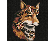 Картина по номерам 30х30 ФАНТАСТИЧЕСКИЙ ЛИС 20 цветов