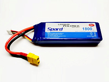 Аккумулятор Spard LiPo 1800mAh, 11,1V, 75C, XT60