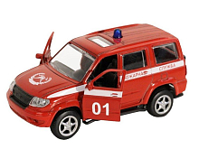 Машина АВТОПАНОРАМА Пожарная служба, красный, 150, инерция, вк 1275,5 см