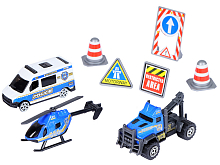 Набор металлических машинок AUTODRIVE JB0403988 Полицейская техника 3шт, вк 2317,54см