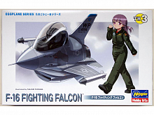 Сборная модель Hasegawa Самолет EGG PLANE F16 FIGHTING FALCON