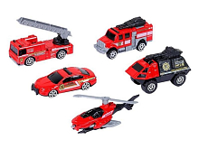 Набор металлических машинок AUTODRIVE Пожарная техника 5шт вк 299,54см