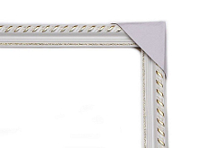 ДЕРЕВЯННАЯ  РАМКА ДЛЯ КАРТИН 40х50 белая с золотом