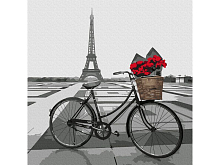Картина по номерам 30х30 ИЗ ПАРИЖА С ЛЮБОВЬЮ 14 цветов