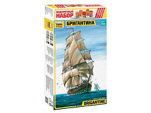 Сборная модель ZVEZDA Бригантина, подарочный набор, 1100