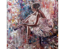 Картина по номерам 30х30 Минуты перед выступлением 19 цветов