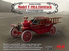 Сборная модель ICM Model T 1914 Firetruck, Американский пожарный автомобиль, 124
