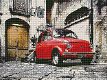 Алмазная мозаика с нанесенной рамкой 40х50 ФИАТ 500 22 цвета