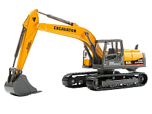 Машина АВТОПАНОРАМА ЭКСКАВАТОР НА ГУСЕНИЦАХ, 150, желтый, свет, звук, вк 251013 см