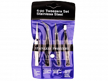 Инструмент MAXX набор пинцетов в сумке 4шт