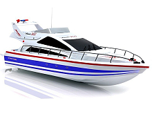 Радиоуправляемый скоростной катер Heng Long 3837 синий 24G RTR