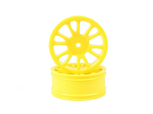 Колесные диски передние желтые для багги Himoto масштаба 116, 2шт